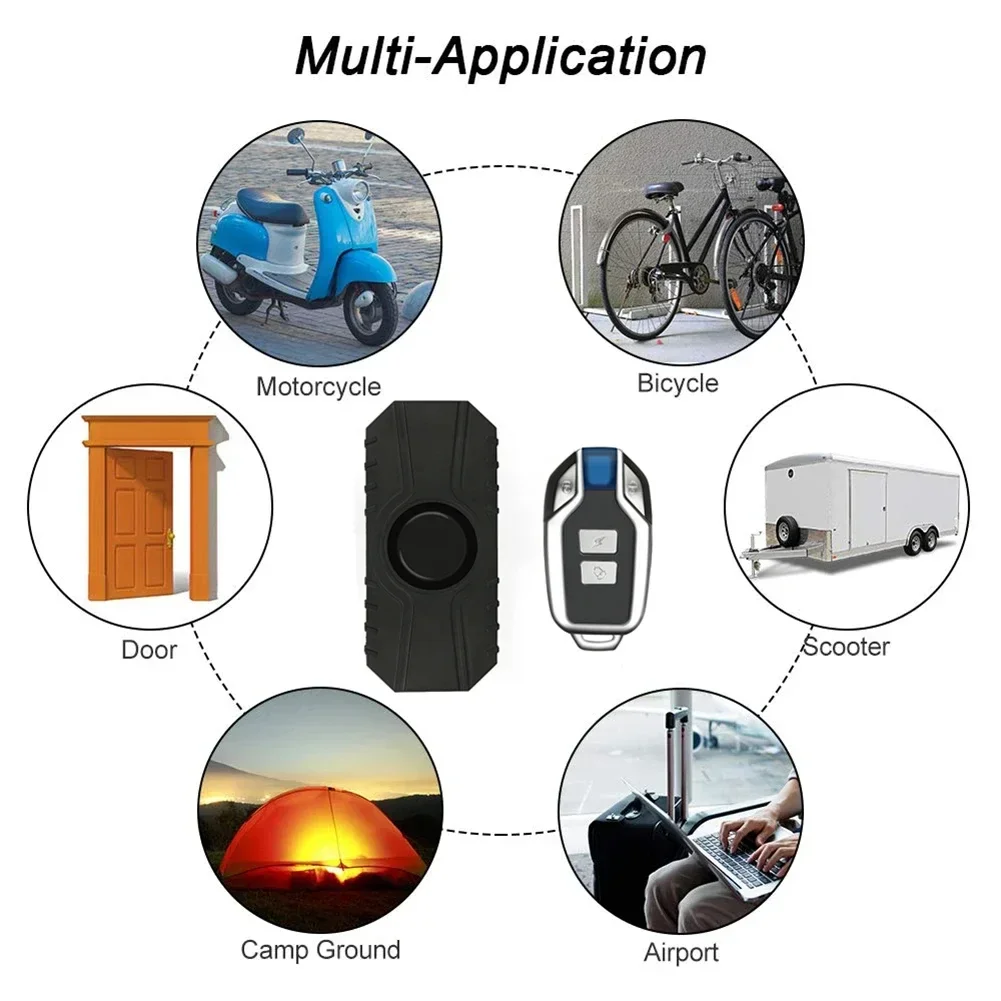 Drahtlose Fahrrad Vibration Alarm USB Ladung Wasserdichte – Bild 5