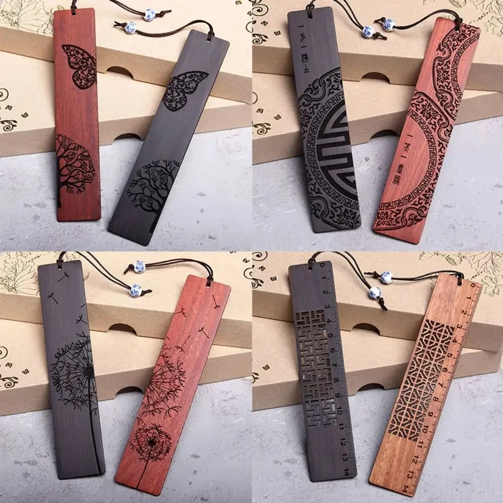 Hochwertige chinesische Art Lesezeichen Sandelholz – Bild 4