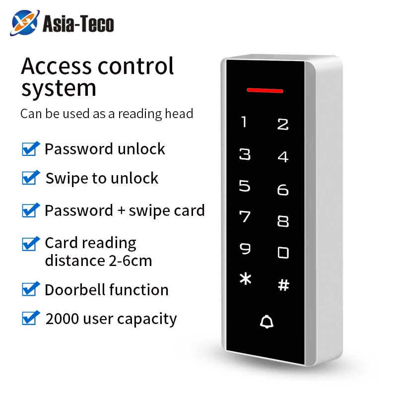 Mini 125 kHz RFID-Tastatur Touch Access Control System WG26