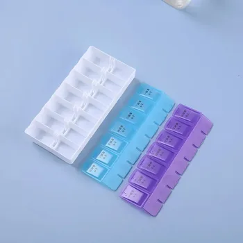 Wöchentliche tragbare Reise-Pillendose, 7-Tage-Organizer mit 14 Fächern, Pillenbehälter zur Aufbewahrung
