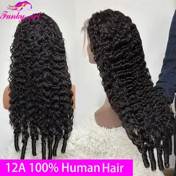 12A burmesische lockige Echthaar-Perücken, brasilianische Pixie-Locken, 200 % transparente
