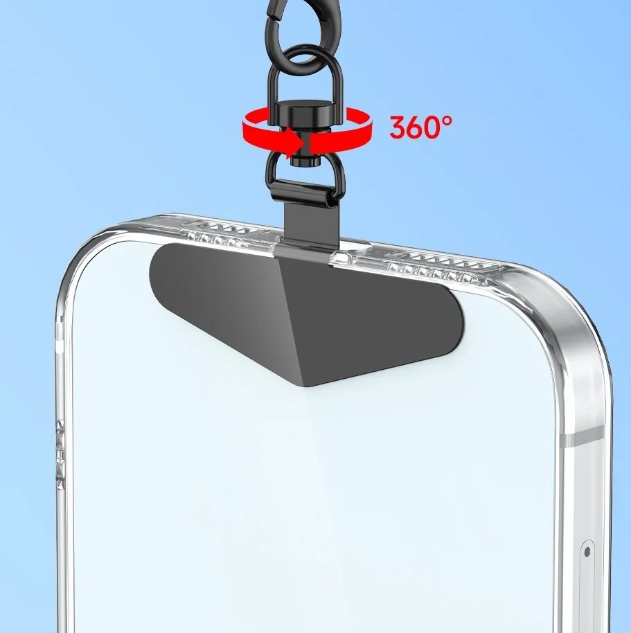 360 °   Rotation Metall Stahl Telefon Tether Tab Handy – Bild 3