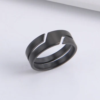 Skyrim Edelstahl-Ring für Männer und Frauen, schwarz, minimalistisch, lässig, Fingerringe 2025, Paarschmuck