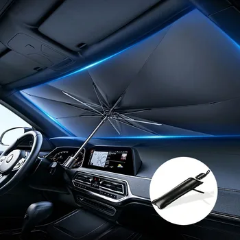 Auto Sonnenschirm Regenschirm Windschutzscheibe Klappbarer Sonnenschirm vorne Regenschirm Typ Sonnenschutz