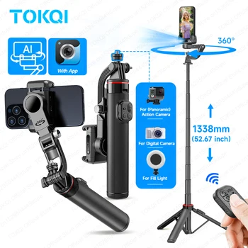 C22 AI Face Tracking Handheld Gimbal Stabilizer 360° ° Rotation Shoot Selfie Stick Stativ für Mobiltelefon