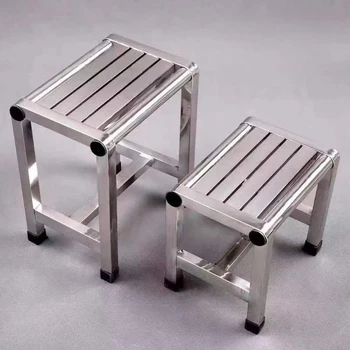 Mehrzweck-Hocker aus Edelstahl - langlebiger, dicker und stabiler Hocker, ideal für Wohnzimmer, Badezimmer