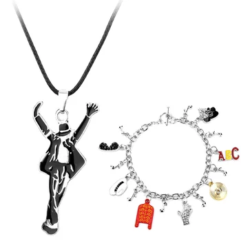 Künstler Sänger Michael Jackson BAD Halskette Rock Roll Ewige Klassische MJ Anhänger Hot Charm Punk Schmuck