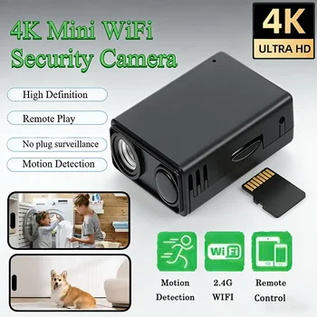 4K WLAN Kabellose Sicherheitskamera Innenraum-Überwachungsmonitor Bewegungserkennung Fernansicht