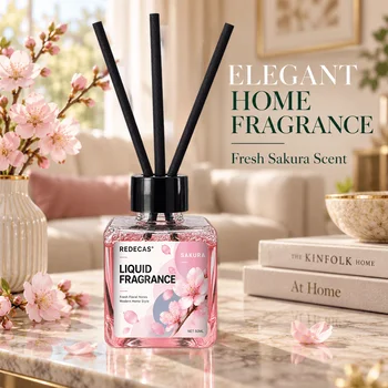 Kirschblüten-Duft Reed Diffuser für Toilette, Badezimmer, Schlafzimmer, Wohnzimmer, Langanhaltender