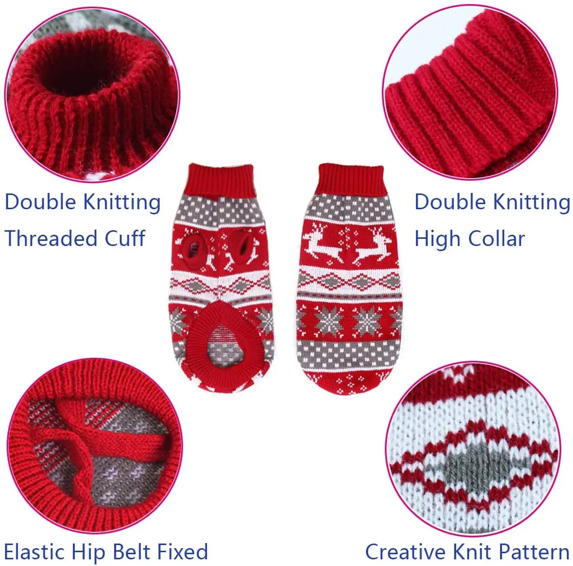 Weihnachten Hund Pullover Mittelgroße Hunde Rentier – Bild 2