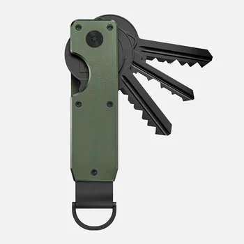 Kompakter Schlüsselorganizer aus Metall, Minimalistischer Schlüsselhalter für Schlüsselbund, Hält 1-5