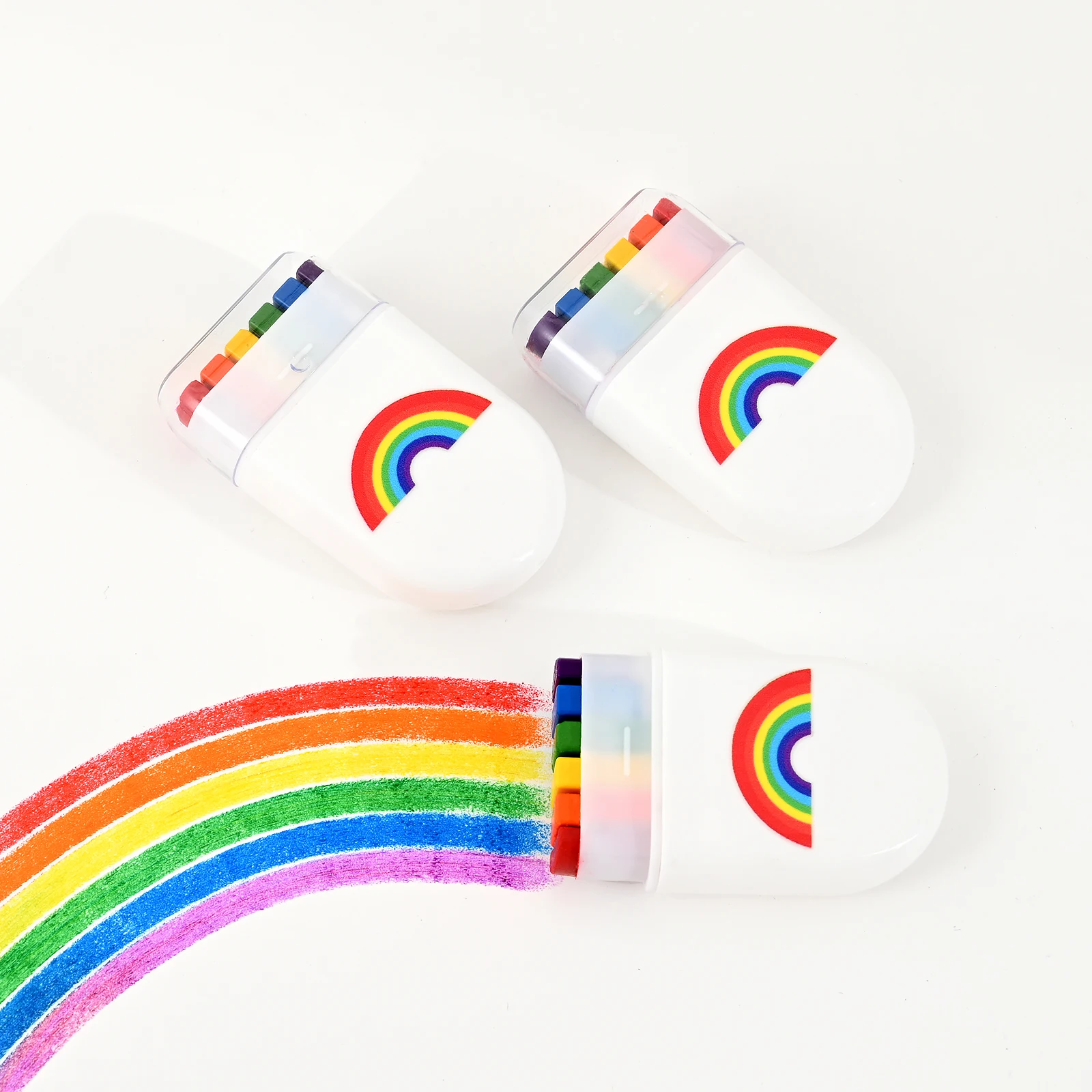 2-teiliges Regenbogen-Wachsmalstift-Set für