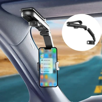 Sonnenblende-Telefonhalter für Auto, multifunktional, 360° ° Rotierender Sonnenblenden-Handyhalter