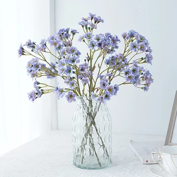 3 Gabeln/Blumenstrauß, künstliche Blumen, Seidenkornblumen, künstliche Blumen, künstliche Pflanze, dekorative