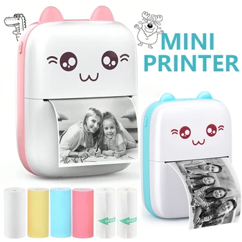 58 mm tragbarer Mini-Thermodrucker, kabellos, Bluetooth, mobiler Taschenfotodrucker, Memo, falsche Frage