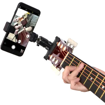 Gitarrenkopf-Clip-Handyhalterung, Desktop-Notenständer für Straßen-Gesang und Noten