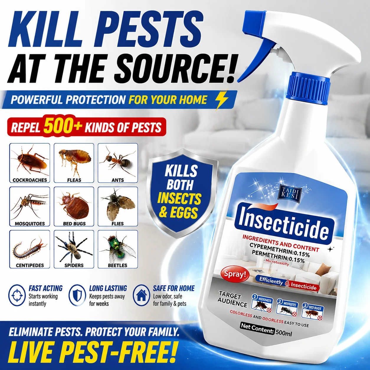 Kakerlakenkiller-Insektizid, Bett-Spezifisches Insektizid