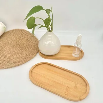 Multi Bambus Tablett Holz Untertasse Blumentopf Tablett Tasse Pad Untersetzer Platte für Küche Dekorative