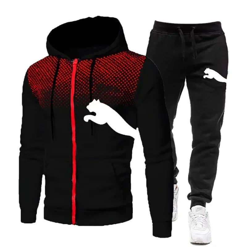 2025, Herren-Herbst- und Winter-Kapuzen-Sweatshirt-Set – Bild 6