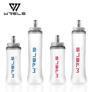 WRELS Sport-Wasserflasche, weiche Flasche, zusammenklappbar, 500 ml, TPU, BPA-frei, Lauf-Trink-Marathon