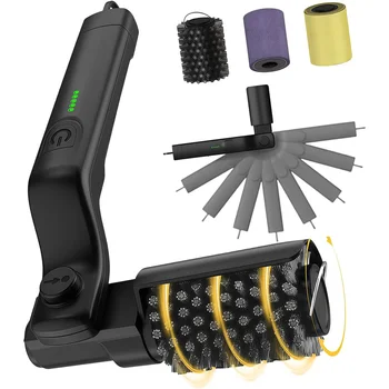Elektrische Grillbürste, Reinigungsbürste für BBQ, kabellos, wiederaufladbar, drehbar, verstellbar, für den