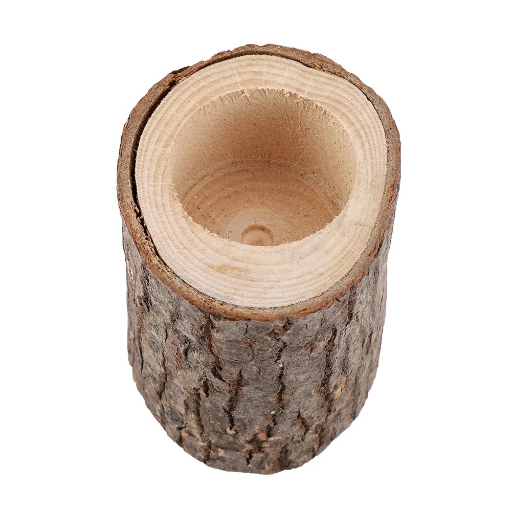 Kerzenhalter aus Holz, Holzscheit-Kerzenständer – Bild 4