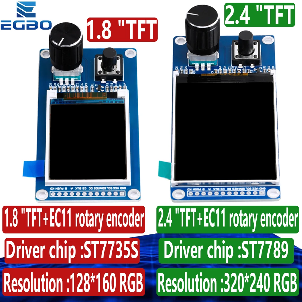1,8-Zoll-/2,4-Zoll-TFT-LCD-Display mit kombiniertem