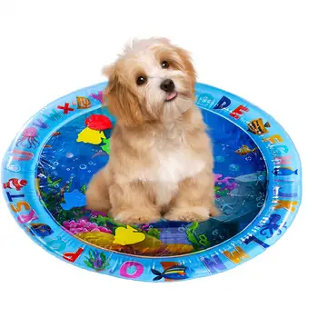Wasser Sensorische Spielmatte Verdickte Aufblasbare Wassermatte Für Katze Und Hund Haustier Playmat Mit Fisch