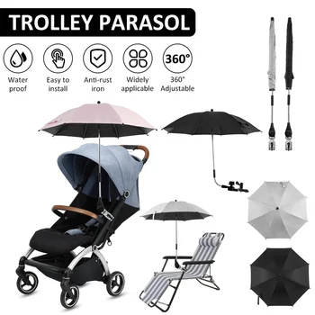 Universal Baby Auto Kinderwagen Regenschirm Einstellbare Schatten Regenschirm Uv Sonnenschirm Für Kinderwagen