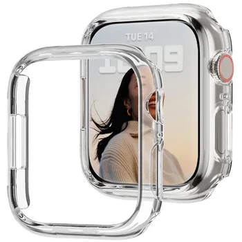 Abdeckung für Apple Watch Gehäuse 45 mm 41 mm 44 mm 40 mm 42 mm 38 mm 46 49 mm Zubehör PC-Schutz Stoßstange