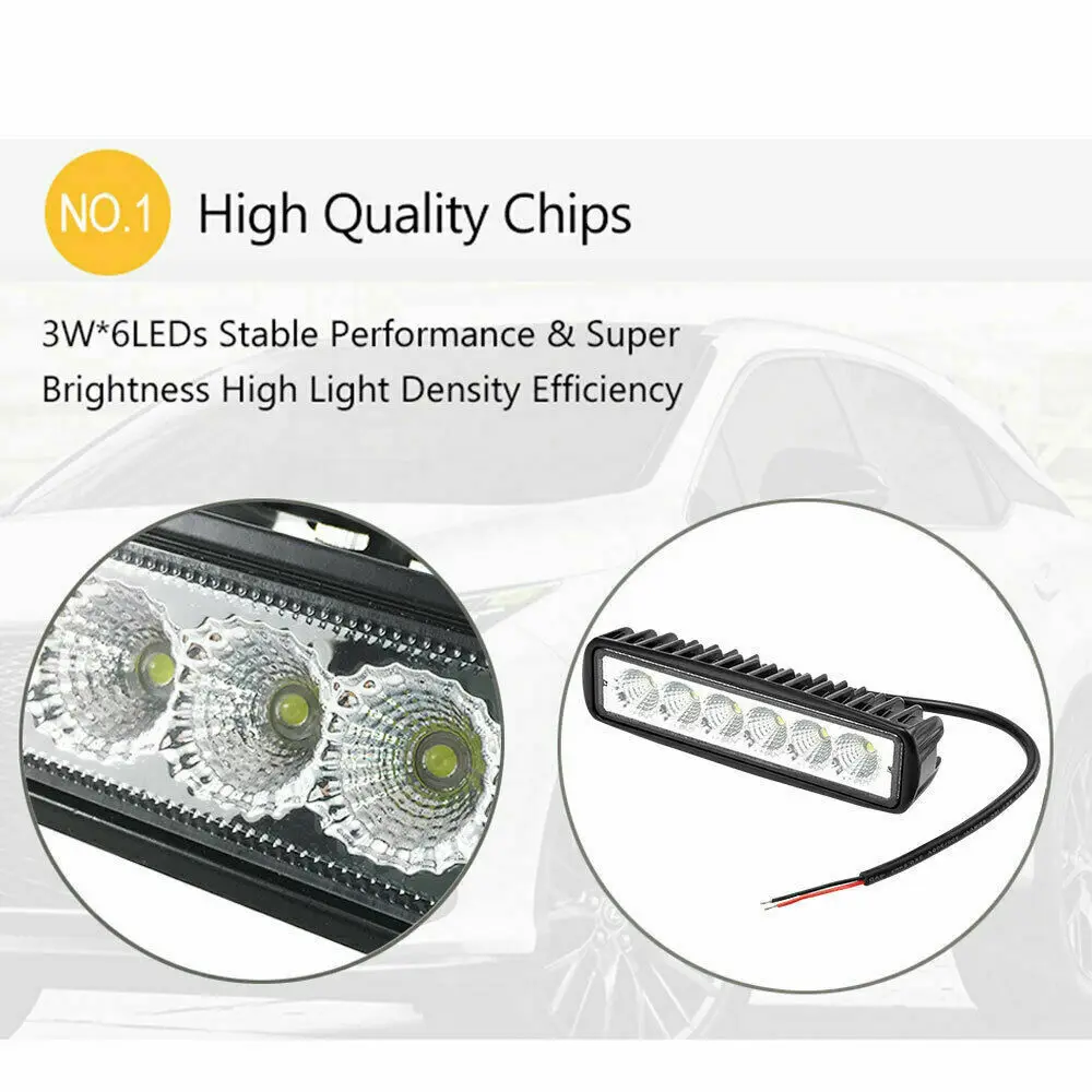 6 LED Auto Arbeit Licht Hohe Helle Scheinwerfer Universal – Bild 4