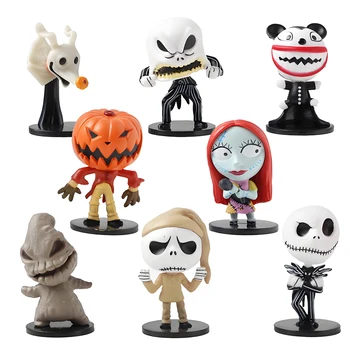 The Nightmare Sally Jack Skellington Weihnachten Action Figure Vinyl Figur Halloween Geschenk (8 Stück)