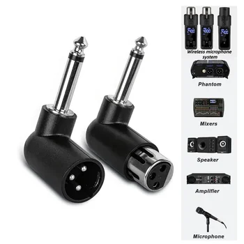 XLR-Stecker auf 6,35 mm (1/4 Zoll) Buchse, Adapter - 3-polige symmetrische Audio-Schnittstelle, geeignet