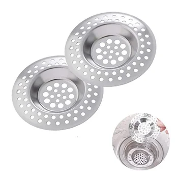 Küche Metall Waschbecken Sieb Boden Ablauf Badewanne Haar Catcher Stopper Edelstahl Dusche Ablauf (2 Stück)