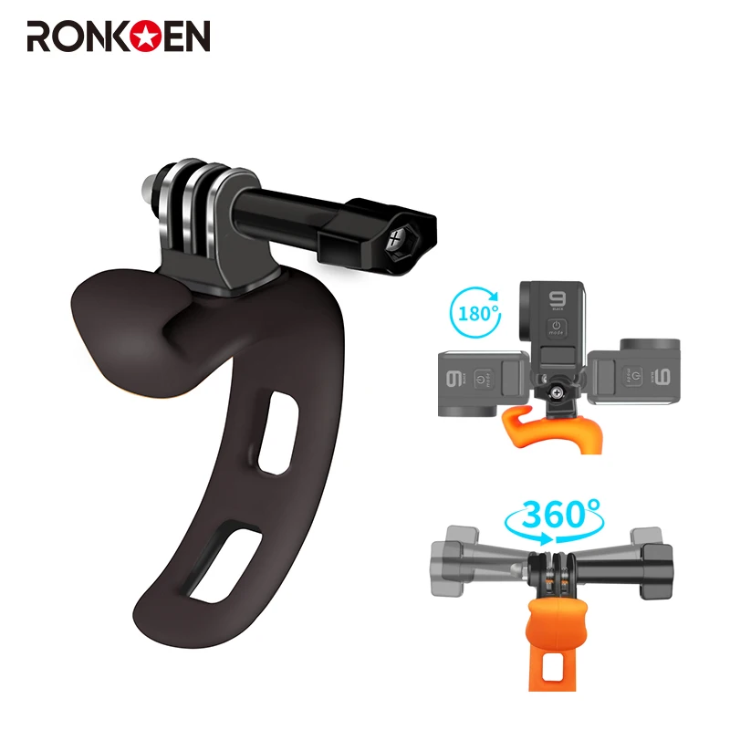 Ronkoen Action Kamera Einstellbare Silikon Halterung Mini