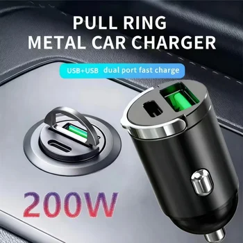 Mini verstecktes USB-Schnellladegerät Autoladegerät Zigarettenanzünder im Auto Qc3.0 Qc Pd 3.1A Pd Typ C