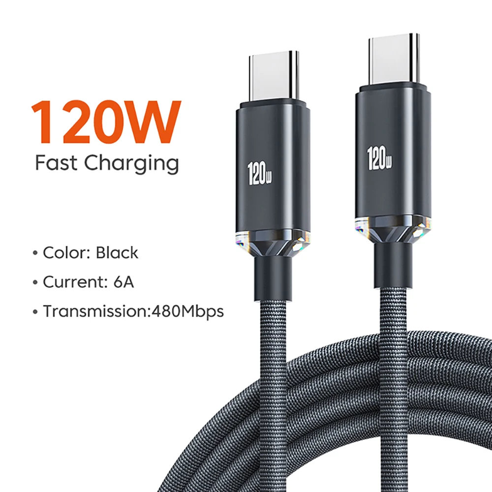 USB-C auf USB-C Kabel 120 W PD, 0,25 bis 2 m