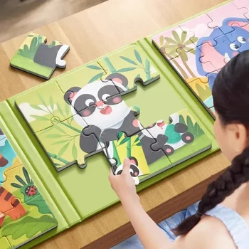 Kinder Magnetisches Puzzle 3-6 Jahre altes Baby Lernspielzeug Kinder Montessori Baby DIY Früherziehung