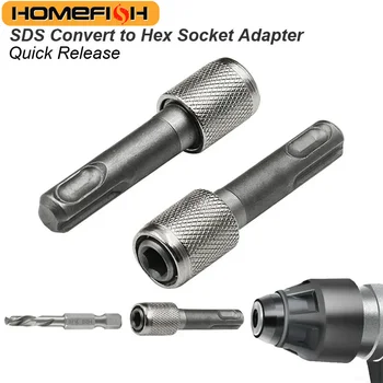 SDS Plus zu 1/4 Zoll Sechskant-Adapter, Sechskant-Konverter für Elektrohammer, Schraubendreher-Bithalter