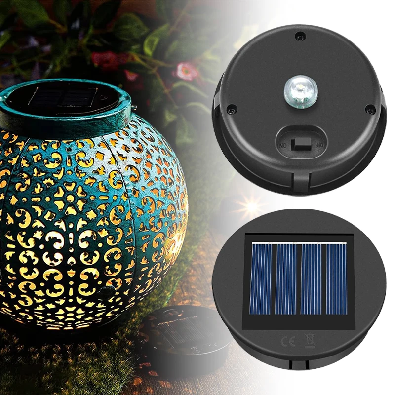 1-8PCS Solar Laterne Ersatzteile Outdoor Hohl Projektion