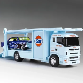 Maßstab 1:64 Container Legierung Anhänger Modell Spielzeugauto Druckguss Metall Bewegliches Gelenk