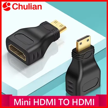 MINI-HDMI-kompatibler Stecker auf HDMI-kompatiblen Buchsenadapter-Konverter 1080P 2K 4K FÜR MINI-PC HDTV