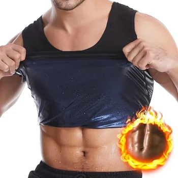 Männer Neopren Schweiß Sauna Weste Körper Shaper Weste Taille Trainer Abnehmen Weste Shapewear Taille Shaper