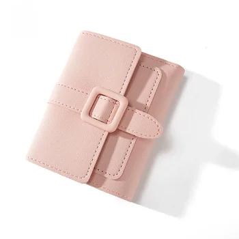 Frauen Kleine Brieftaschen PU Leder Kartenhalter Mini Nette Candy Farbe Geldbörse Damen Solide Geldbörsen