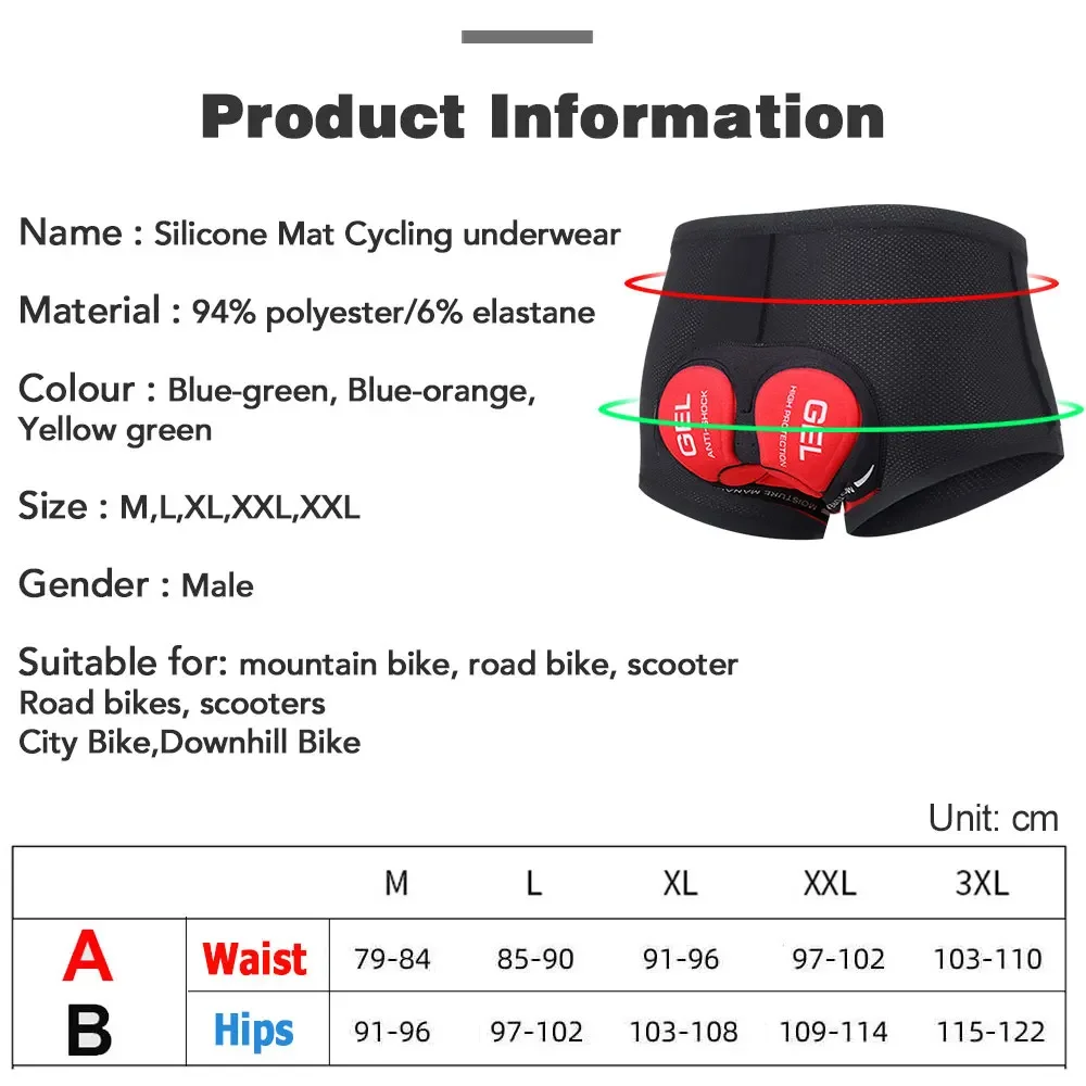 NEWBOLER Atmungsaktive Radfahren Unterwäsche Radfahren Shorts – Bild 2