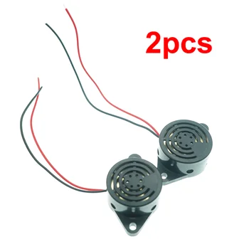 Piezo-Summer, Icstation Alarmsummer 12V Elektronischer Piezo-Summer 100dB Piezo-Alarmsirene Dauerton (2 Stück)