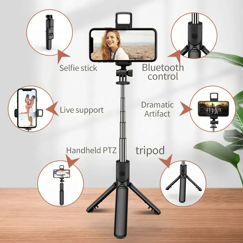 All-in-One erweiterbares tragbares IPhone-Stativ Selfie Stick – Bild 5