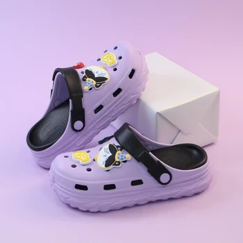 Clogs Plateau-Hausschuhe für Damen, Flache Niedliche Designer-Schuhe, Sommer-Sandalen, Lässige Strandmode