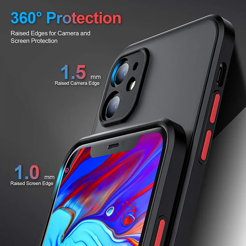 Stoßfeste Rüstung Matte Hülle für iPhone 11 12 13 14 15 16 – Bild 3
