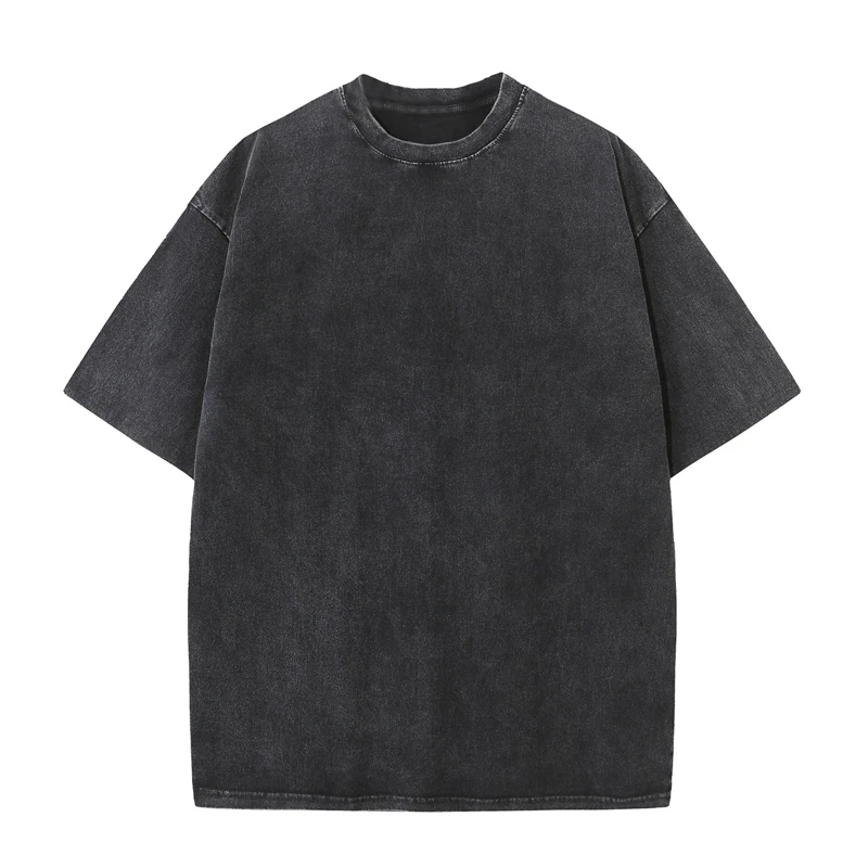 Herren Sommer T-Shirt 230G schwere Baumwolle Vintage – Bild 2